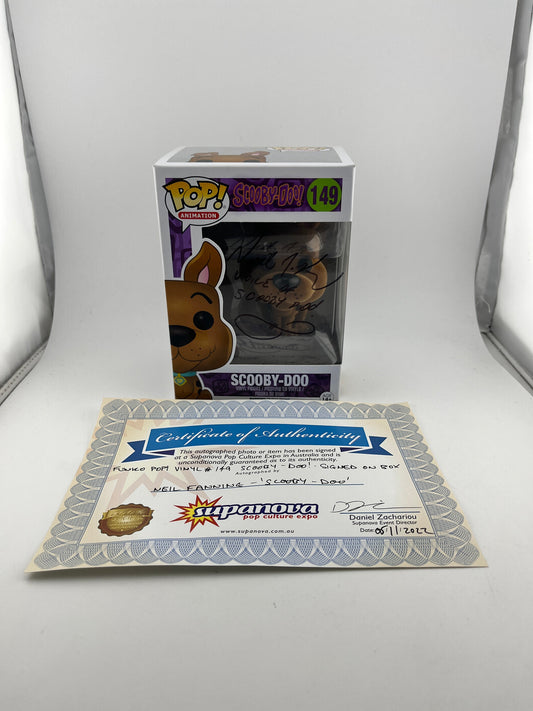 Funko POP! Animation Scooby-Doo - Signed Scooby-Doo #149 Neil Fanning - COA Included FRENLY BRICKS - Open 7 Days