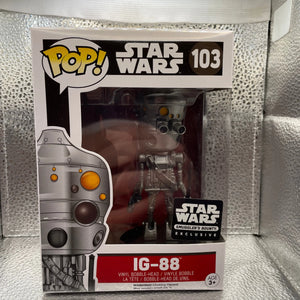 Funko Pop! Star Wars IG-88 Smuggler's Bounty Exclusive #103 FRENLY BRICKS - Open 7 Days