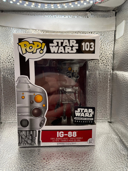 Funko Pop! Star Wars IG-88 Smuggler's Bounty Exclusive #103 FRENLY BRICKS - Open 7 Days