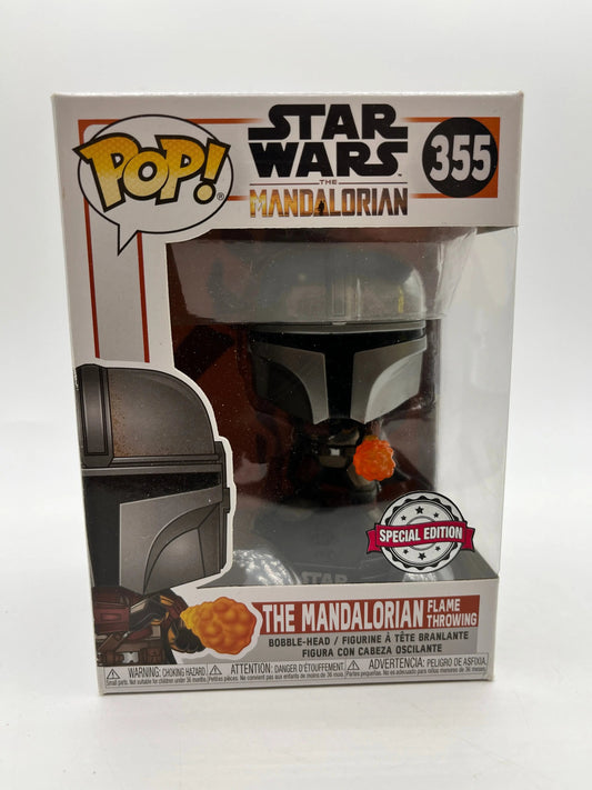 Funko POP! Star Wars The Mandalorian Flame Throwing #355 - Vinyl Collectable FRENLY BRICKS - Open 7 Days