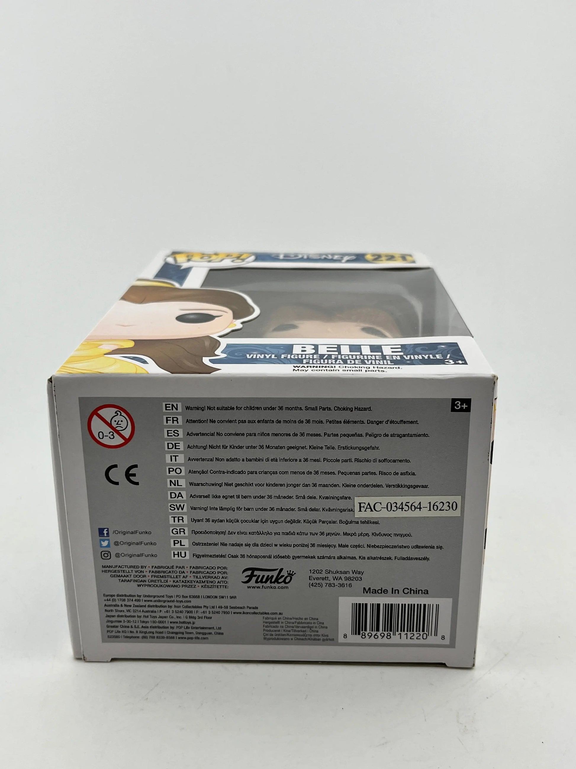 Funko POP! Disney - Belle #221 - Vinyl Collectable FRENLY BRICKS - Open 7 Days