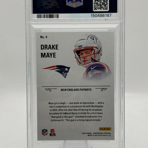 Panini Contenders Drake Maye Rookie Stallions #4 PSA 9 New England Patriots FRENLY BRICKS - Open 7 Days