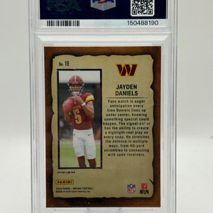 2024 Panini Mosaic - Notoriety Jayden Daniels #19 Green Mosaic Prizm (RC) PSA 9 FRENLY BRICKS - Open 7 Days