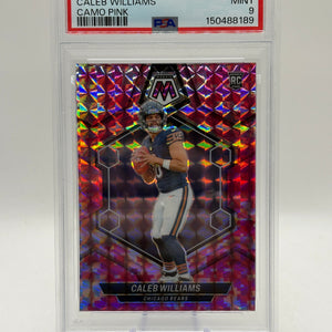 2024 Panini Mosaic - Rookies Caleb Williams #301 Camo Pink Mosaic Prizm PSA 9 FRENLY BRICKS - Open 7 Days