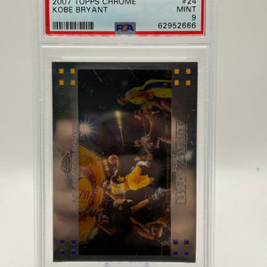 2007 Topps Chrome - Kobe Bryant #24 PSA 9 Mint FRENLY BRICKS - Open 7 Days