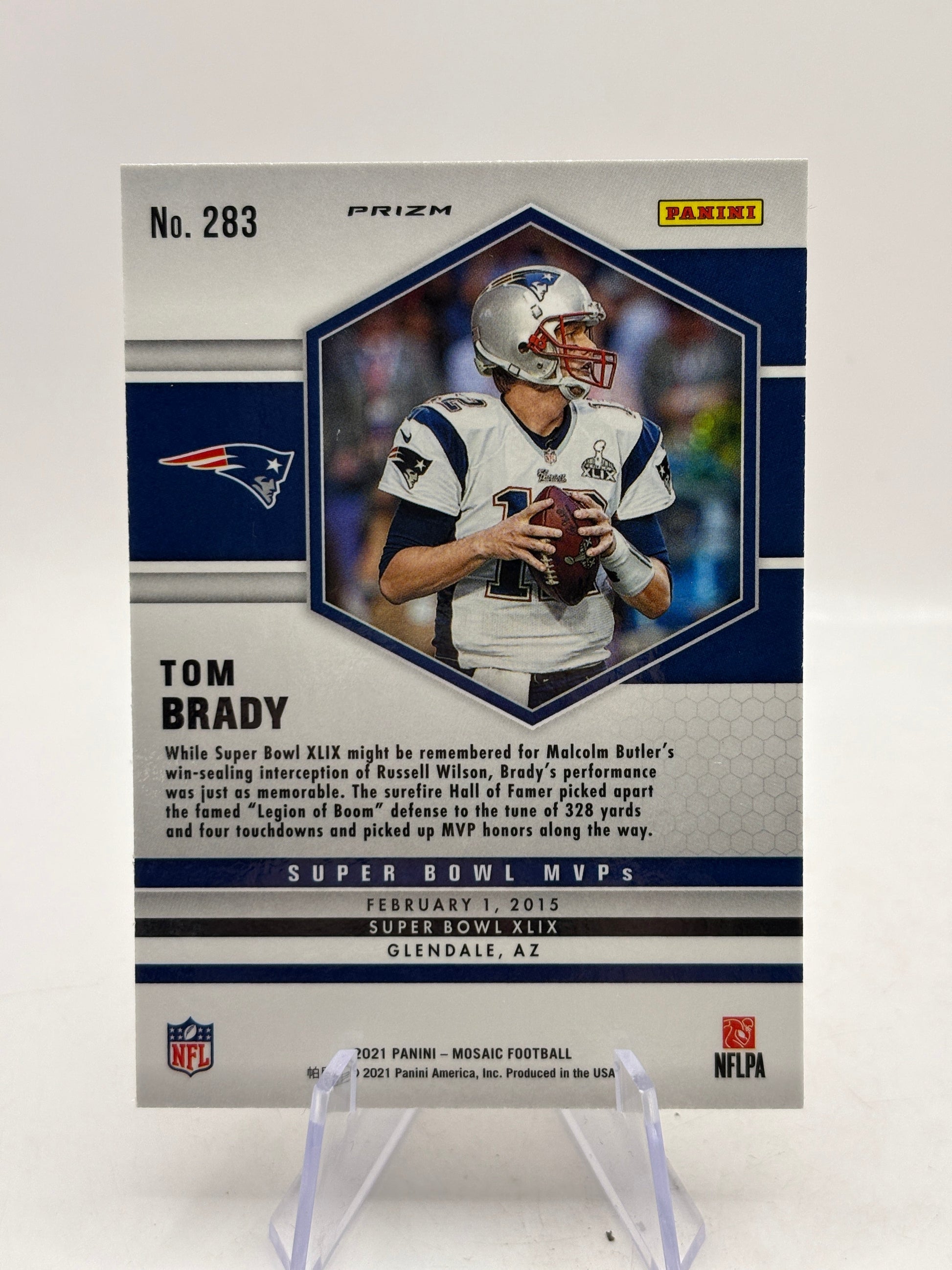 2021 Panini Mosaic Tom Brady Honeycomb SSP #283 New England Patriots LP/NM FRENLY BRICKS - Open 7 Days