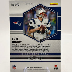 2021 Panini Mosaic Tom Brady Honeycomb SSP #283 New England Patriots LP/NM FRENLY BRICKS - Open 7 Days