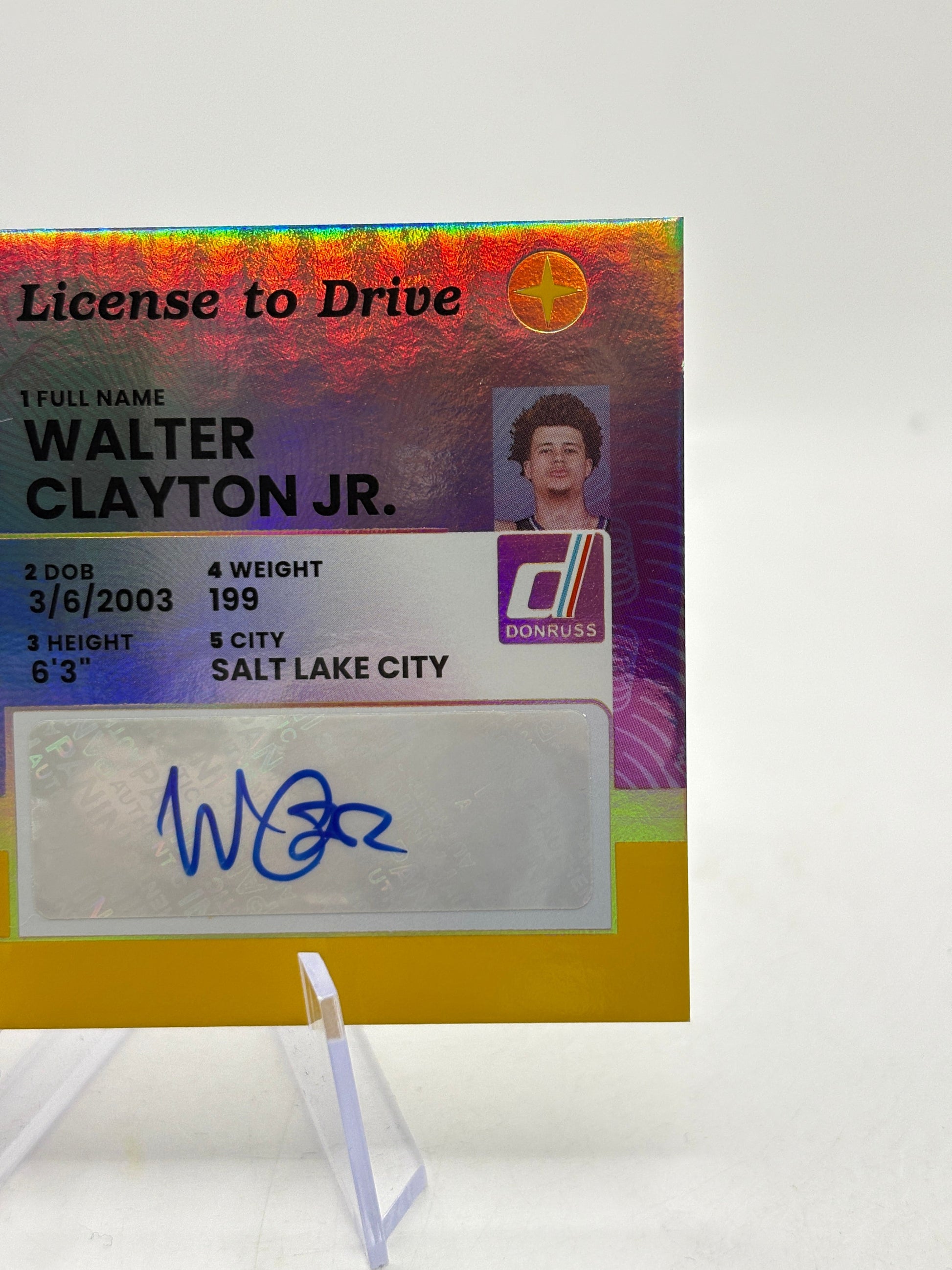 Walter Clayton Jr 2025-26 Donruss License to Drive Rookie RC Auto /10 FRENLY BRICKS - Open 7 Days