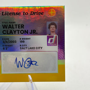 Walter Clayton Jr 2025-26 Donruss License to Drive Rookie RC Auto /10 FRENLY BRICKS - Open 7 Days