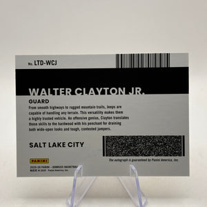 Walter Clayton Jr 2025-26 Donruss License to Drive Rookie RC Auto /10 FRENLY BRICKS - Open 7 Days