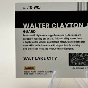 Walter Clayton Jr 2025-26 Donruss License to Drive Rookie RC Auto /10 FRENLY BRICKS - Open 7 Days