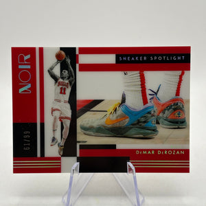 2024 Panini Noir DeMar DeRozan Sneaker Spotlight Holo #/99 Chicago Bulls FRENLY BRICKS - Open 7 Days
