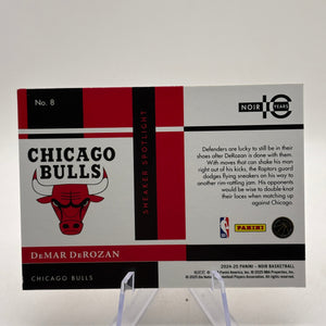 2024 Panini Noir DeMar DeRozan Sneaker Spotlight Holo #/99 Chicago Bulls FRENLY BRICKS - Open 7 Days