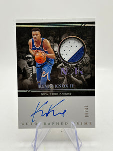 2020-21 Panini Noir - Kevin Knox II #APC-KKX On Card Auto Patch /40
