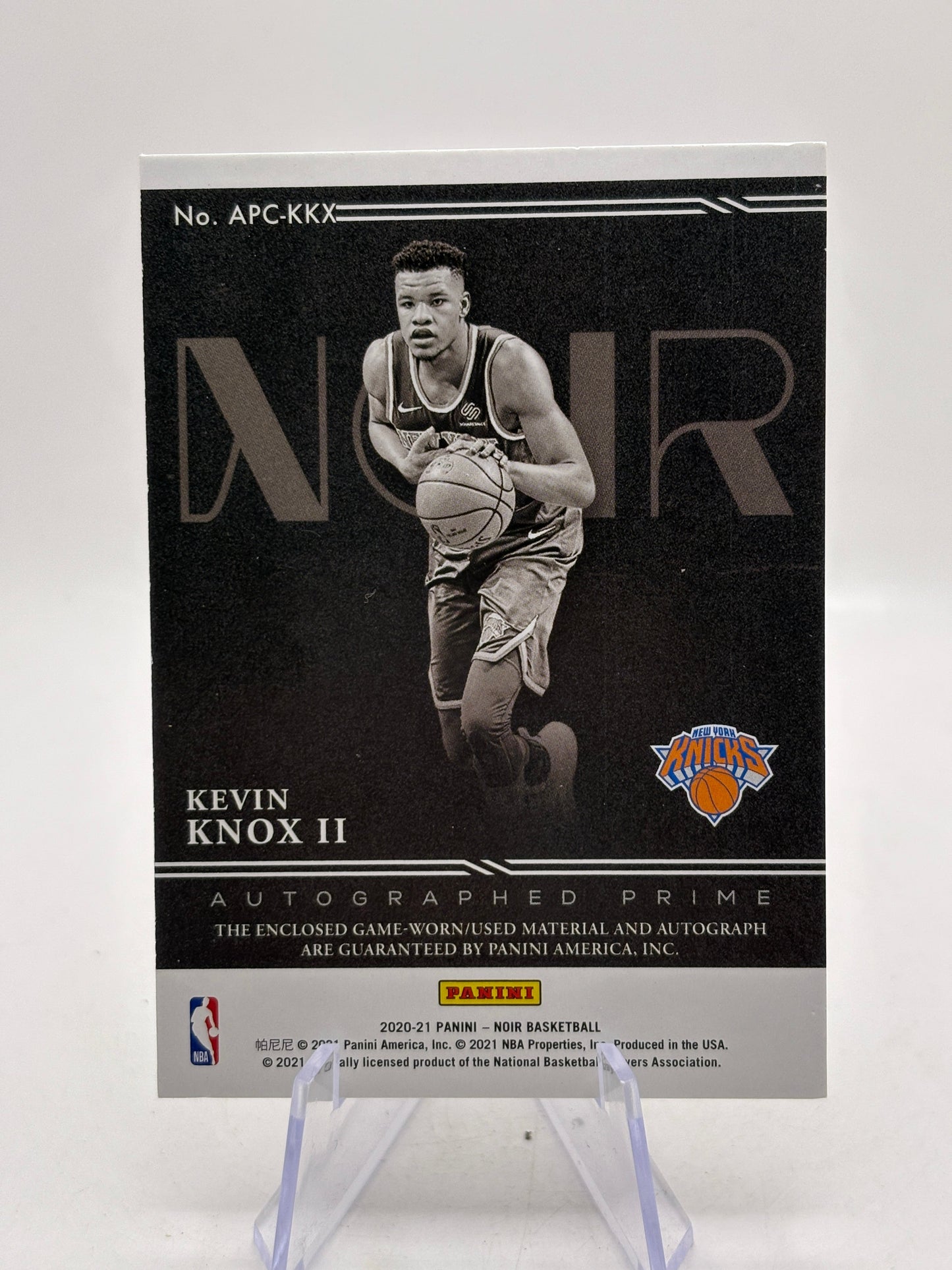 2020-21 Panini Noir - Kevin Knox II #APC-KKX On Card Auto Patch /40 FRENLY BRICKS - Open 7 Days