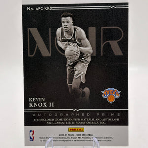 2020-21 Panini Noir - Kevin Knox II #APC-KKX On Card Auto Patch /40 FRENLY BRICKS - Open 7 Days