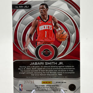 2022-23 Panini Spectra - #AA-JSJ Jabari Smith Jr. Aspiring Auto /99 FRENLY BRICKS - Open 7 Days