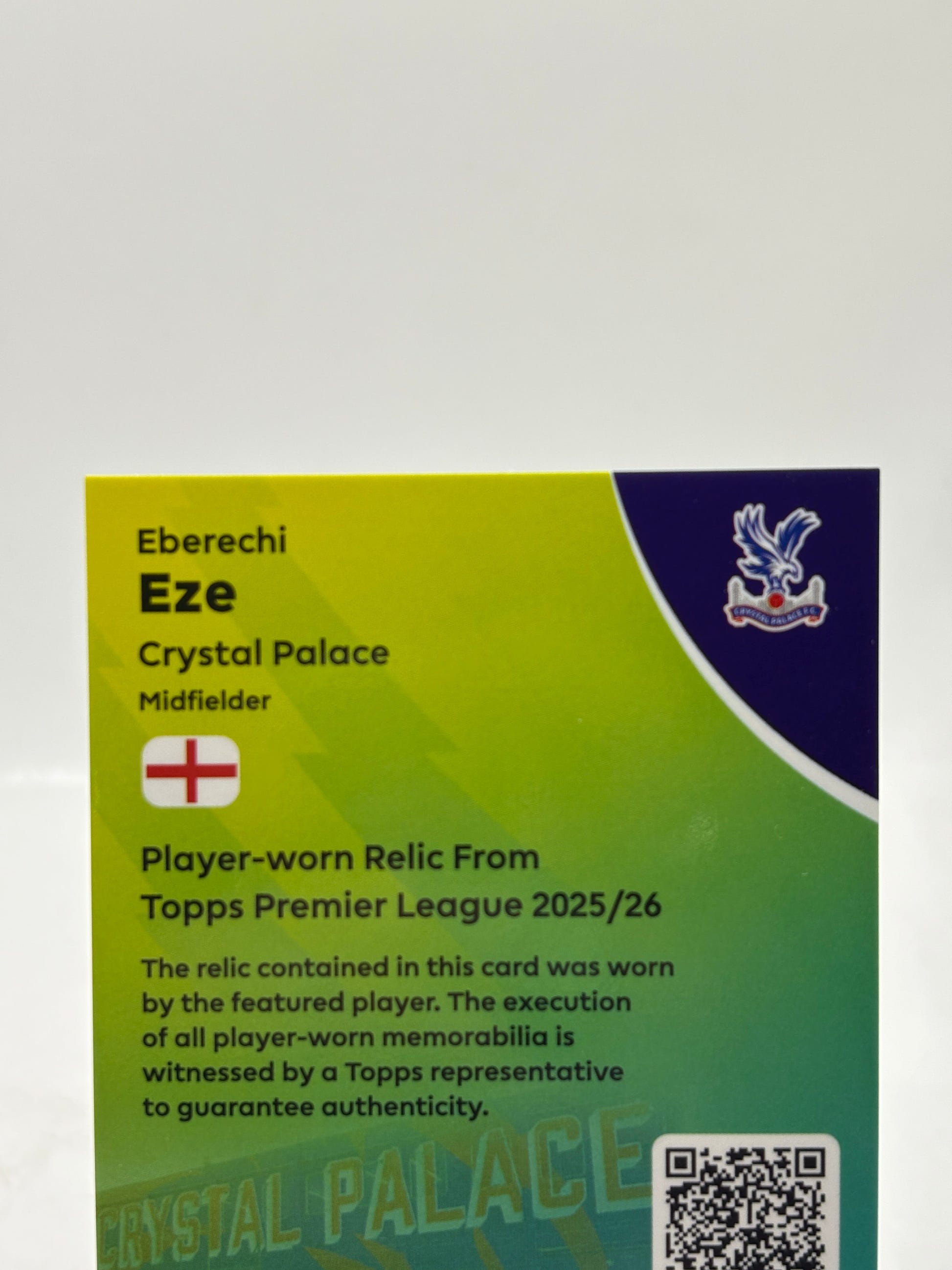 Eberechi Eze 2025-26 Topps Premier League Patch /150 FRENLY BRICKS - Open 7 Days image 3