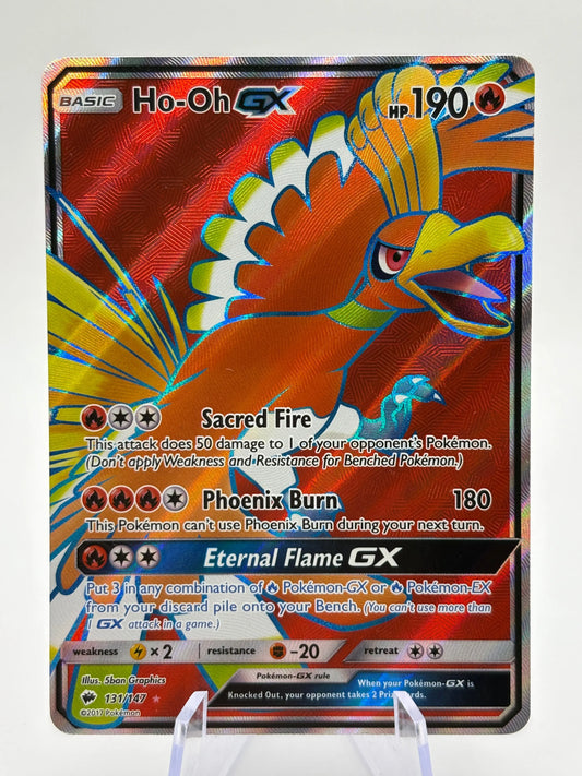 Pokemon TCG Sun Moon Burning Shadows - Ho-Oh GX 131/147 NM Full Art (2) FRENLY BRICKS - Open 7 Days