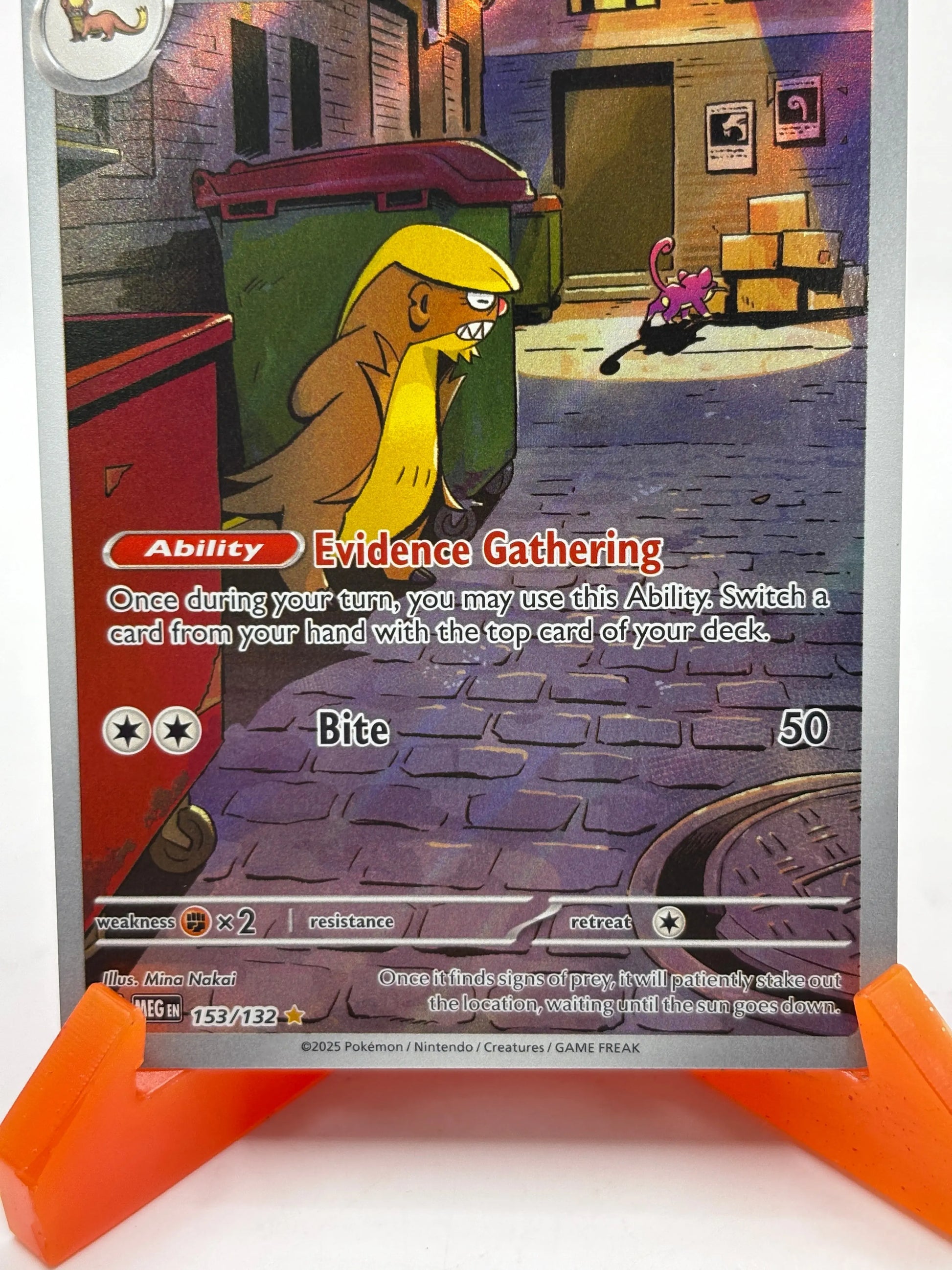 Pokemon TCG Mega Evolutions- Gumshoos 153/132 Illustration Rare NM (1) FRENLY BRICKS - Open 7 Days