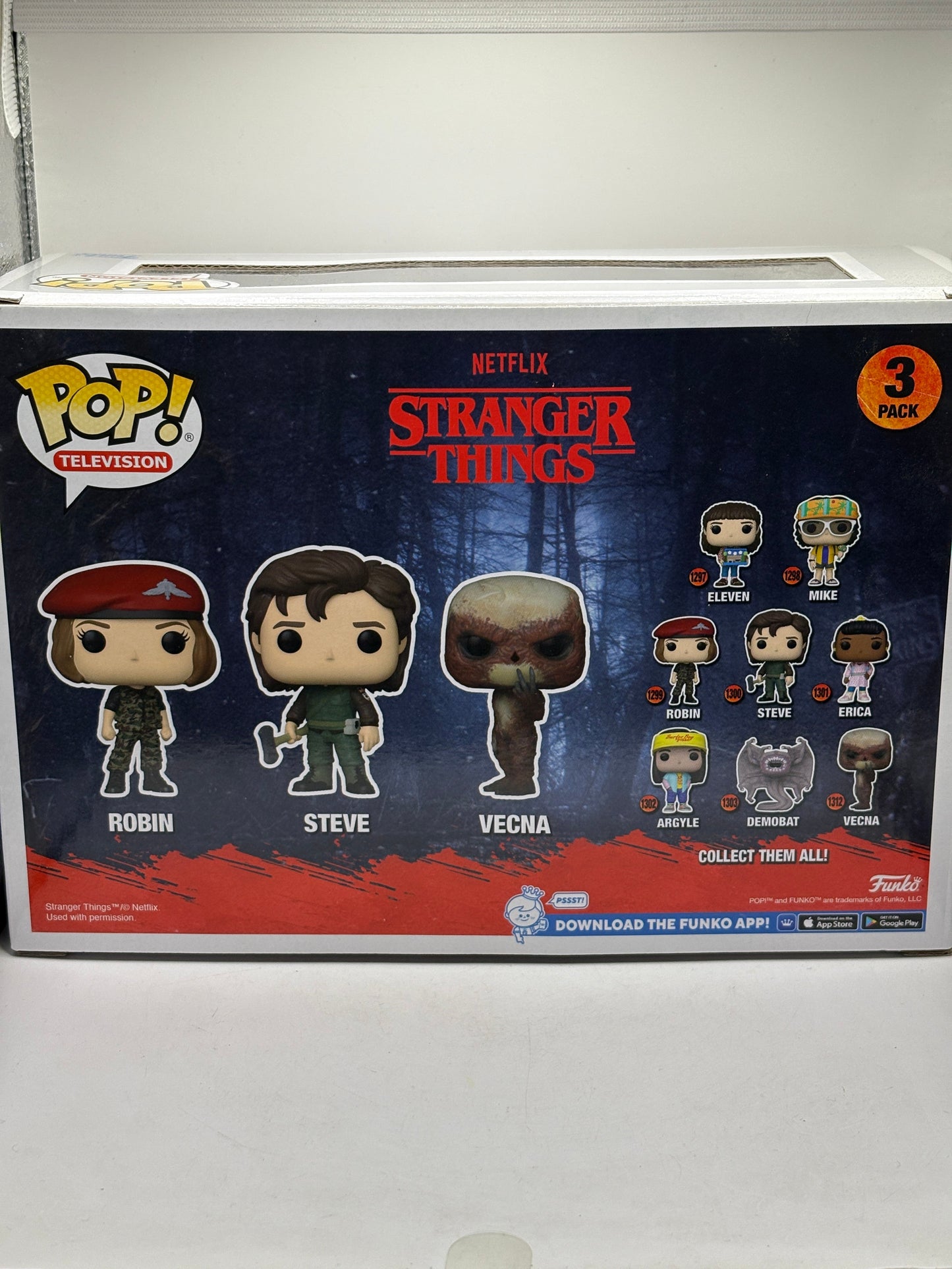 Funko POP! Television Stranger Things 3 Pack Robin, Steve, Vecna FRENLY BRICKS - Open 7 Days