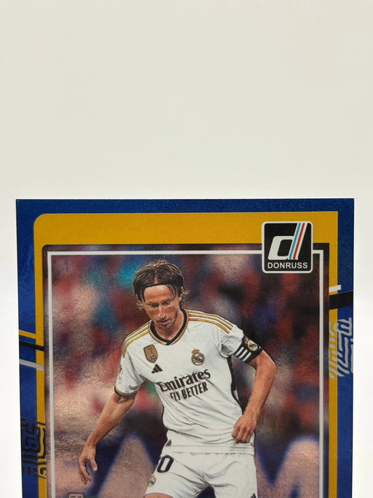 Luka Modric 2023-24 Donruss Soccer Blue Holo /49 #122 Real Madrid FRENLY BRICKS - Open 7 Days