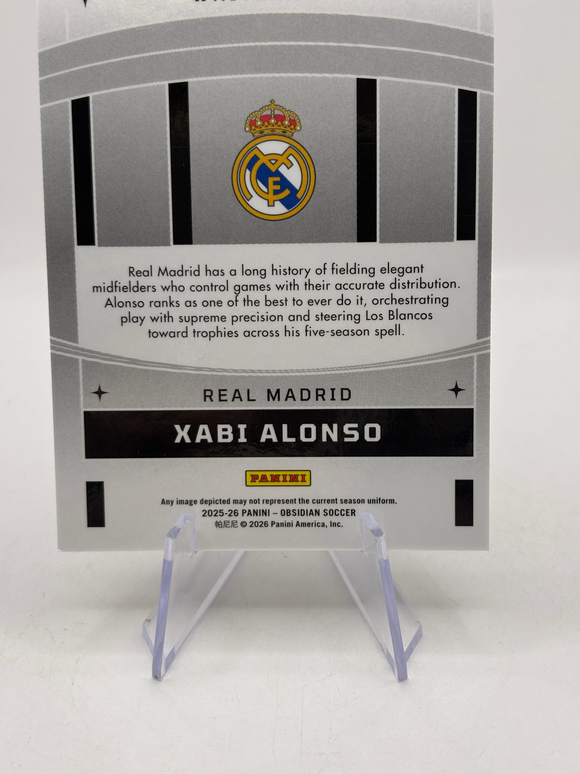 2025-26 Panini Obsidian - Xabi Alonso White Night Case Hit Real Madrid #7 SSP image 4