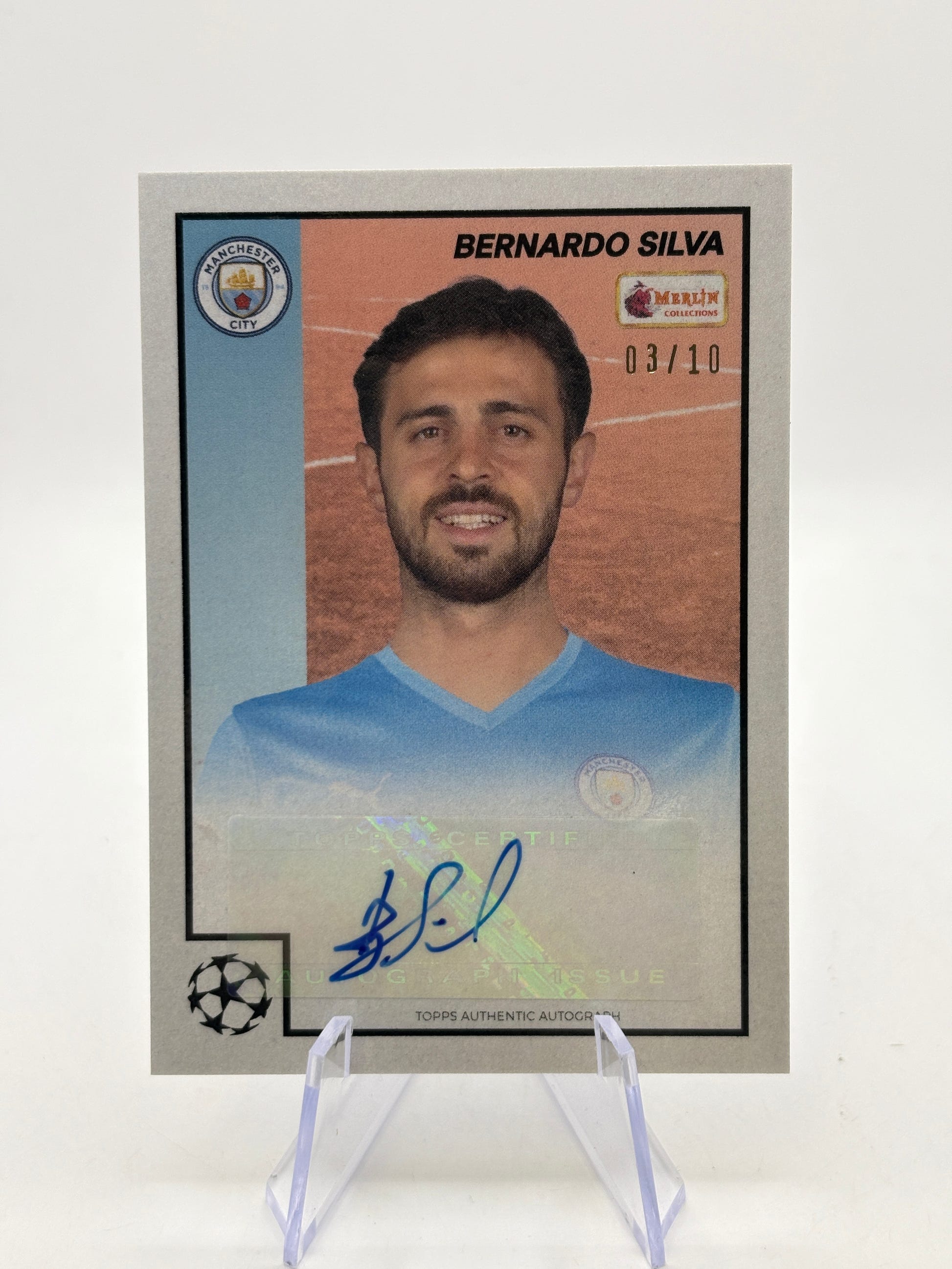 2022 Topps Merlin #05 Bernado Silva Auto /10 Heritage 97 Collection image 1