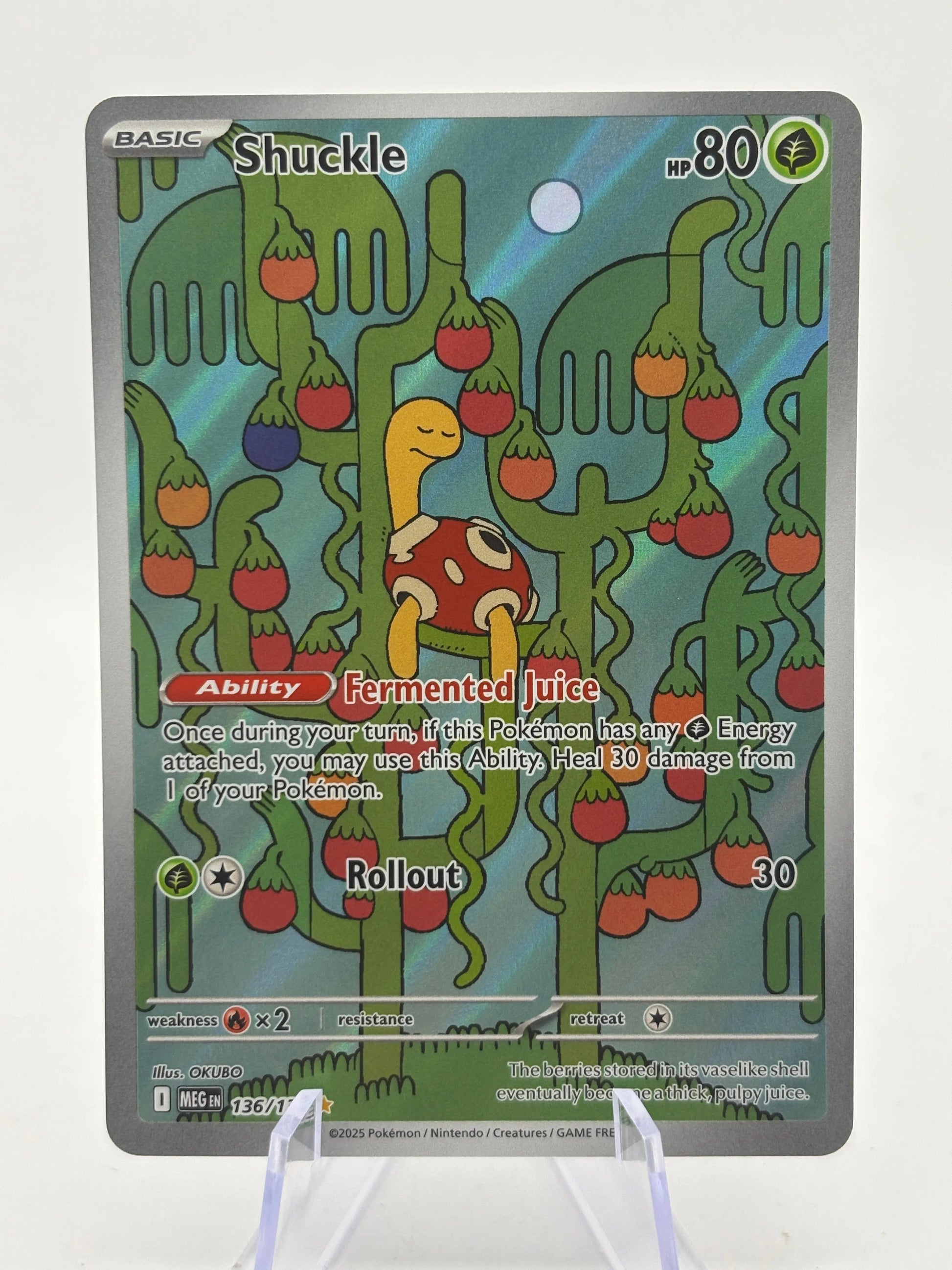 Pokemon TCG Mega Evolution - Shuckle 136/132 Illustration Rare Nm FRENLY BRICKS - Open 7 Days