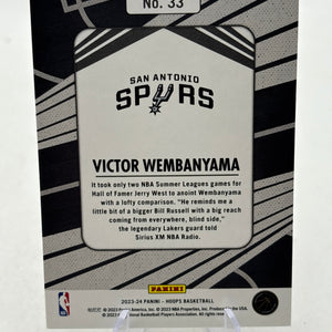 2023-24 Panini Hoops Basketball - #33 Victor Wembanyama We Got Next Rookie Card FRENLY BRICKS - Open 7 Days