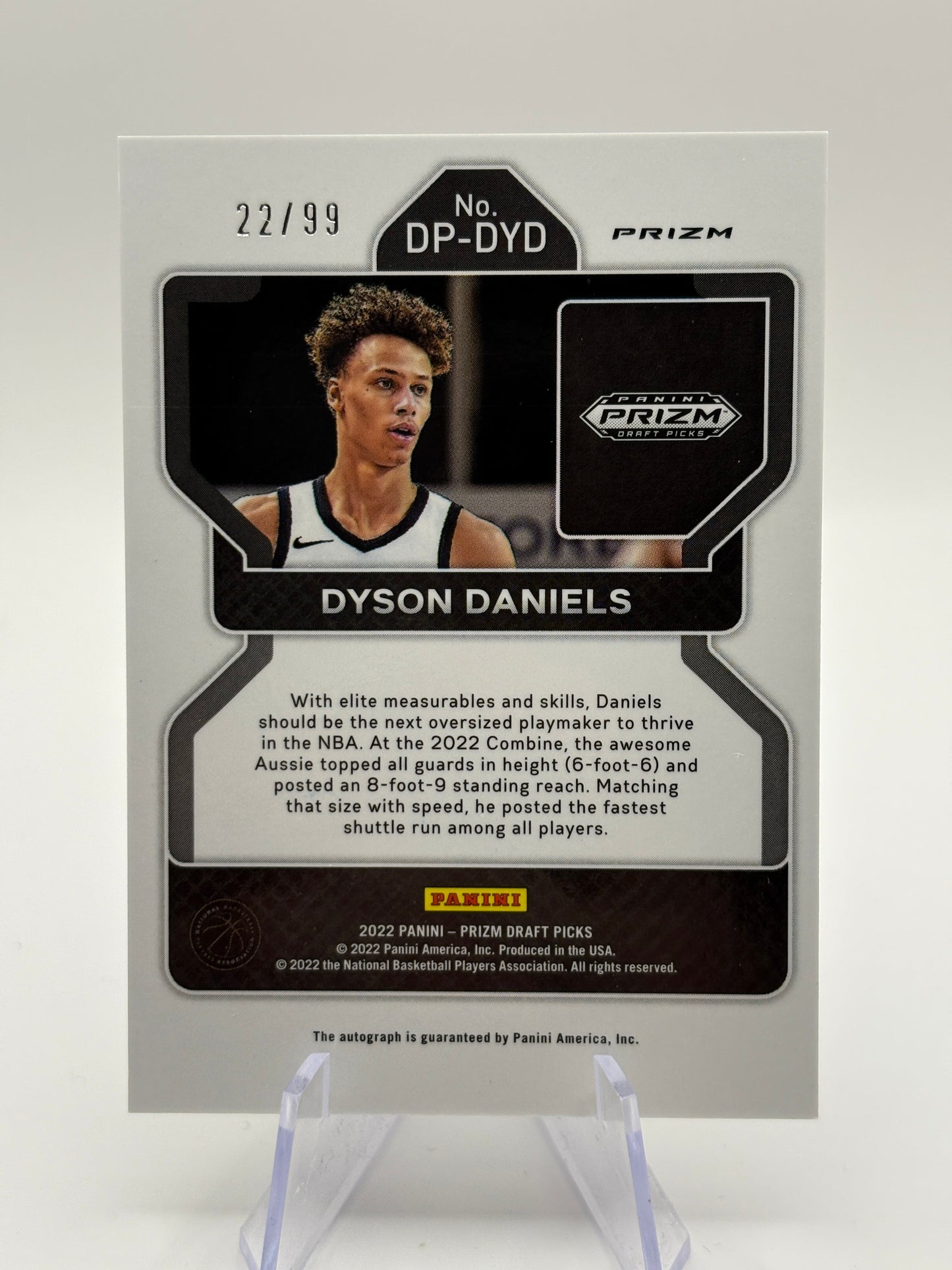 2022-23 Panini Prizm Draft Picks Auto Dyson Daniels Purple Ice Prizm /99 (RC) FRENLY BRICKS - Open 7 Days