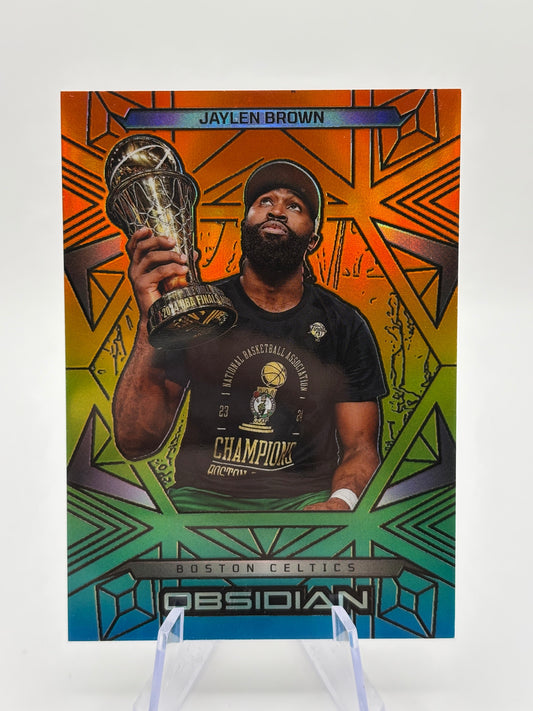 2024-25 Obsidian Jaylen Brown Electric Etch Hot Springs 3/15 Celtics FRENLY BRICKS - Open 7 Days