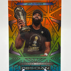 2024-25 Obsidian Jaylen Brown Electric Etch Hot Springs 3/15 Celtics FRENLY BRICKS - Open 7 Days