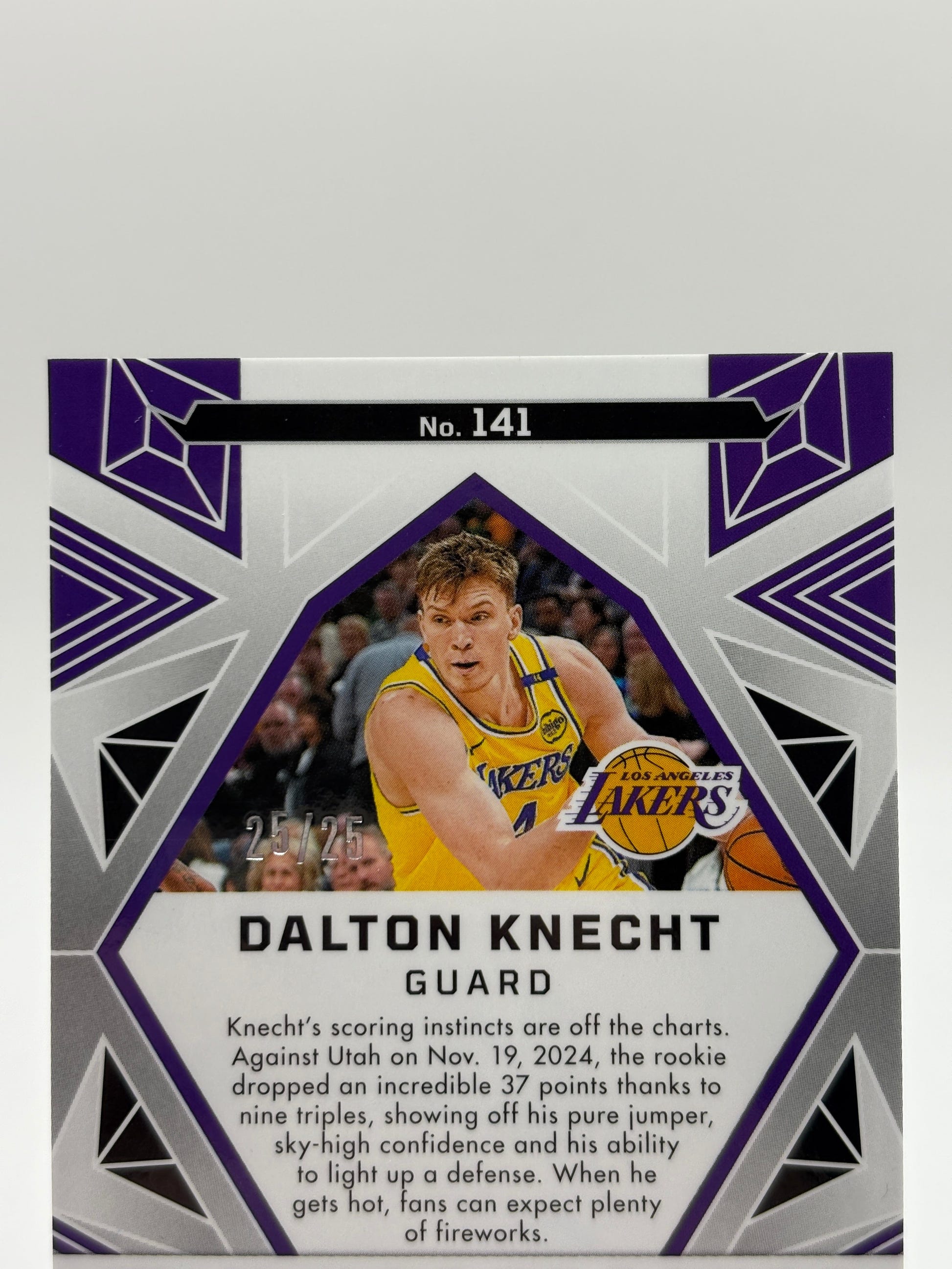 2024-25 Panini Obsidian Dalton Knecht RC Electric Etch Green /25 BOOK END Lakers FRENLY BRICKS - Open 7 Days image 3