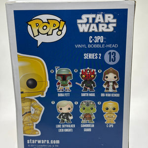 Funko POP! Star Wars #13 C-3PO Vinyl Bobble Head 2012 Big Text FRENLY BRICKS - Open 7 Days