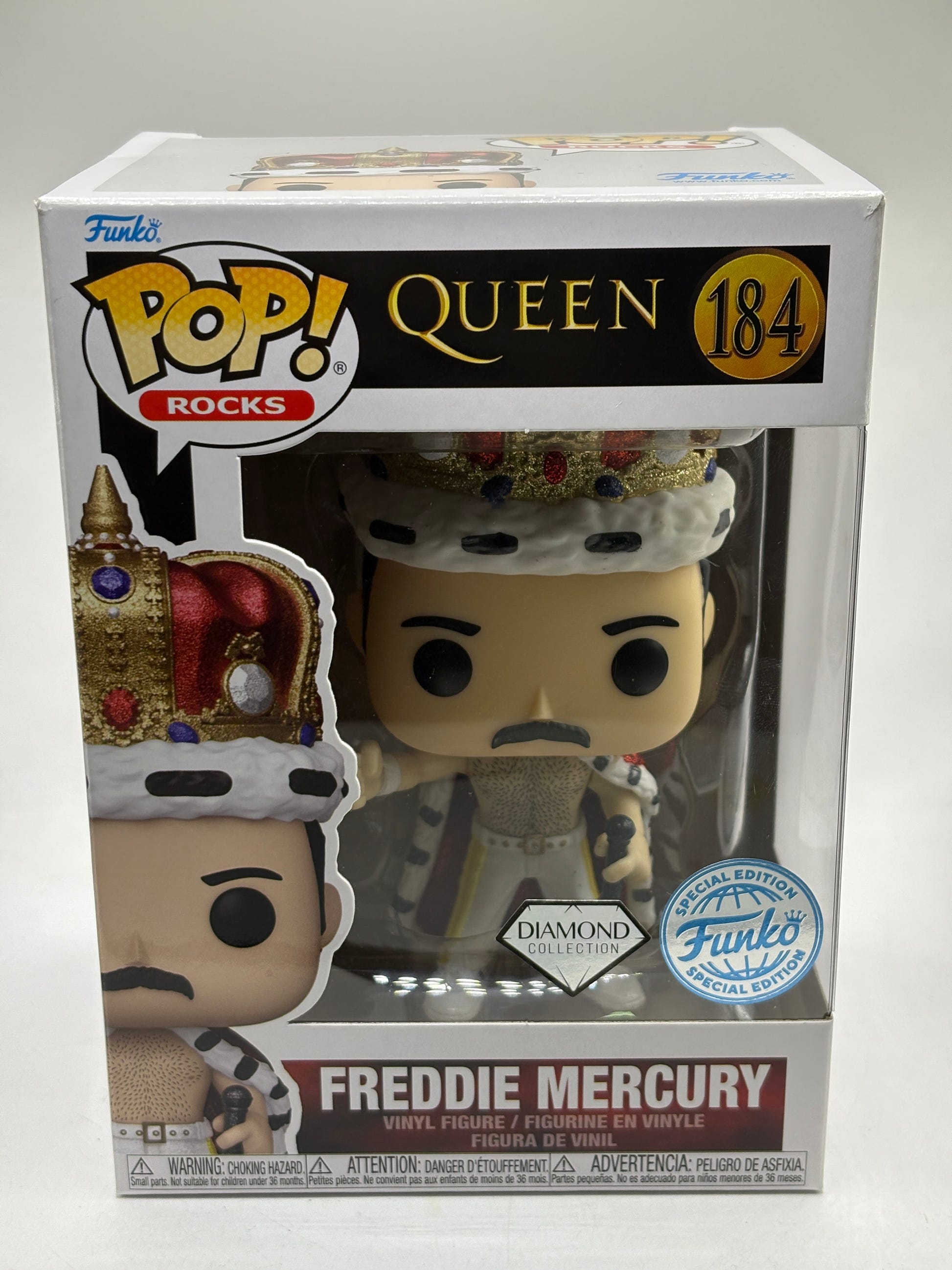 Funko POP! Rocks Queen #184 Freddie Mercury Diamond Special Edition image 1