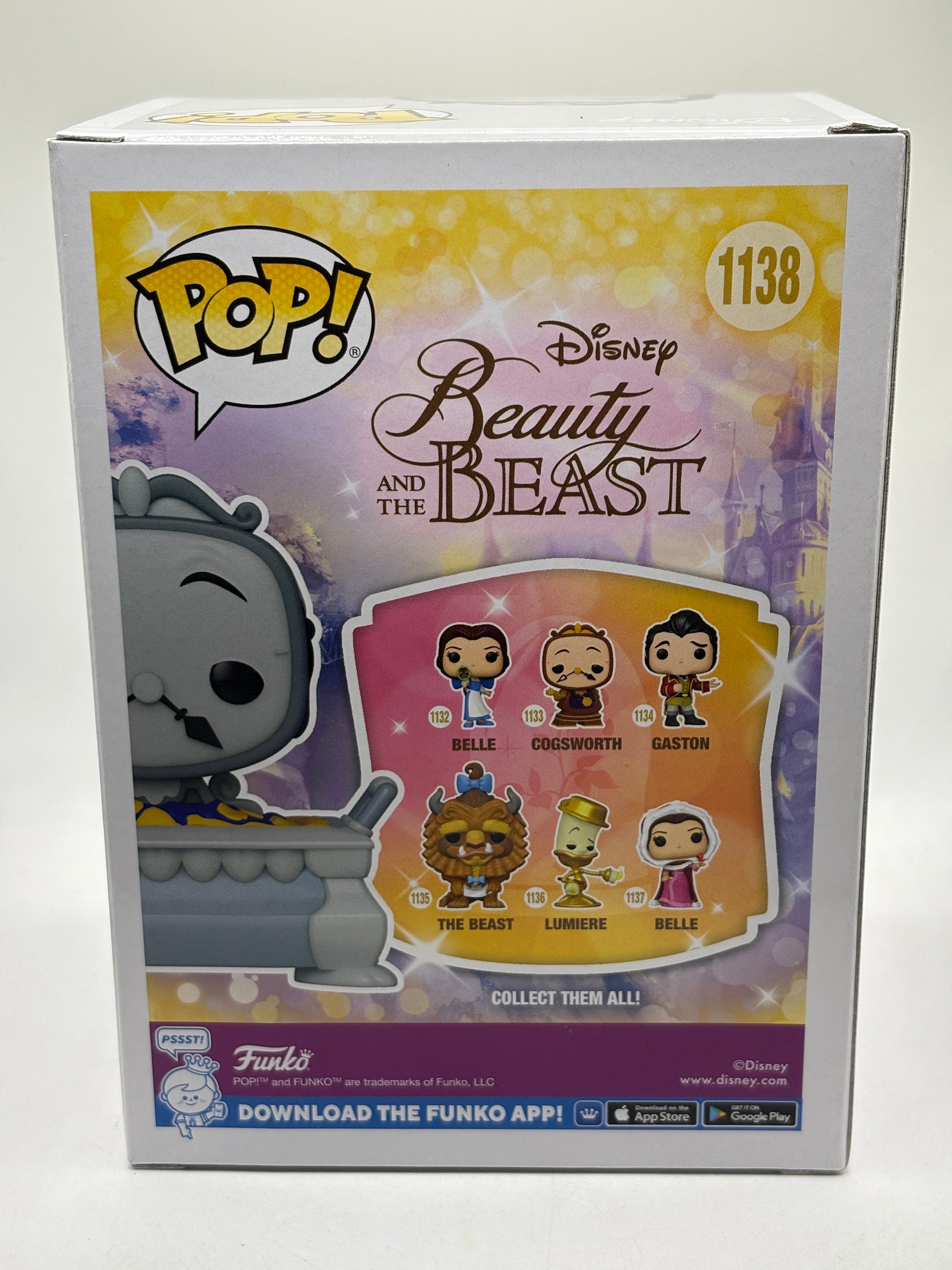 Funko POP! Beauty and the Beast #1138 Cogsworth Limited Chase FRENLY BRICKS - Open 7 Days