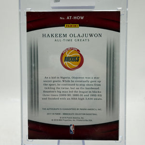 2017-18 Panini Immaculate Collection Hakeem Olajuwon All-Time Greats Auto /49 FRENLY BRICKS - Open 7 Days