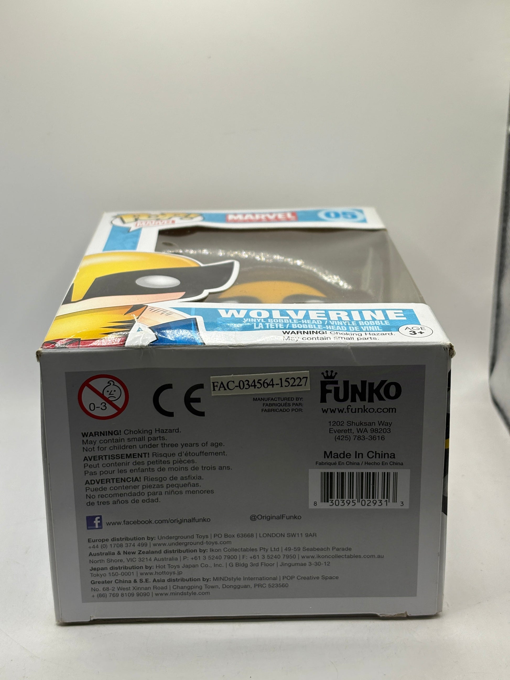 Funko POP! Marvel Universe #05 Wolverine Vinyl Bobble Head *Box Damage FRENLY BRICKS - Open 7 Days
