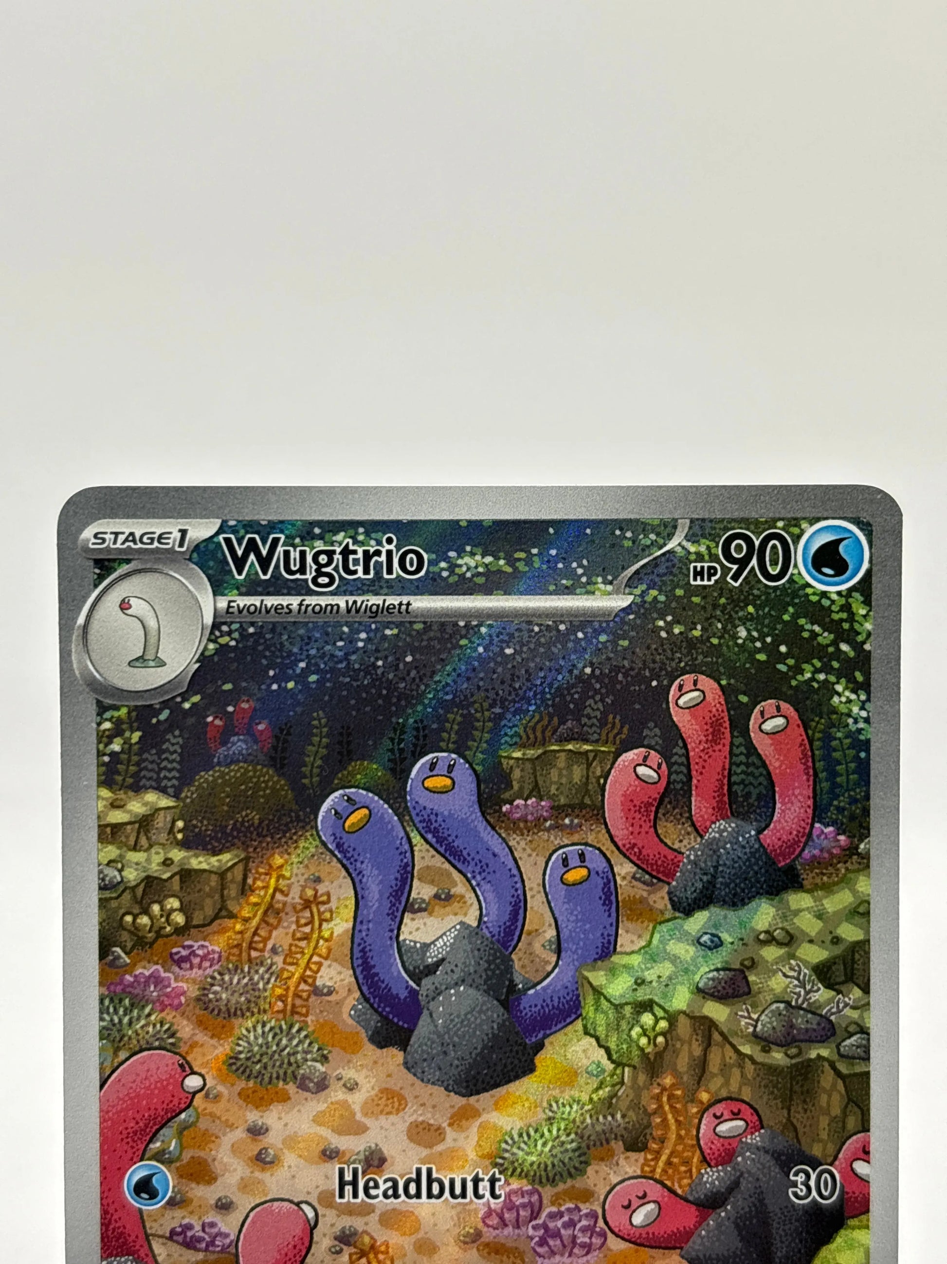 Pokemon TCG Paldaen Fates - Wugtrio 224/091 Illustration Rare NM FRENLY BRICKS - Open 7 Days