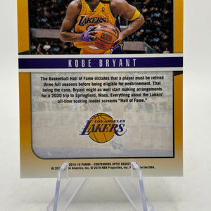 2018-19 Panini Contenders Optic Hall of Fame Silver Prizm Kobe Bryant FRENLY BRICKS - Open 7 Days