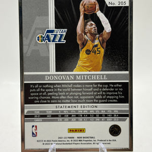 Donovan Mitchell 2021-22 Panini Noir Statement Edition Holo Silver /25 #205 FRENLY BRICKS - Open 7 Days
