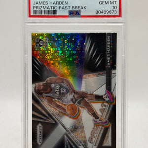 2021-22 Prizm #3 James Harden Prizmatic Fast Break Gem Mint PSA 10 FRENLY BRICKS - Open 7 Days