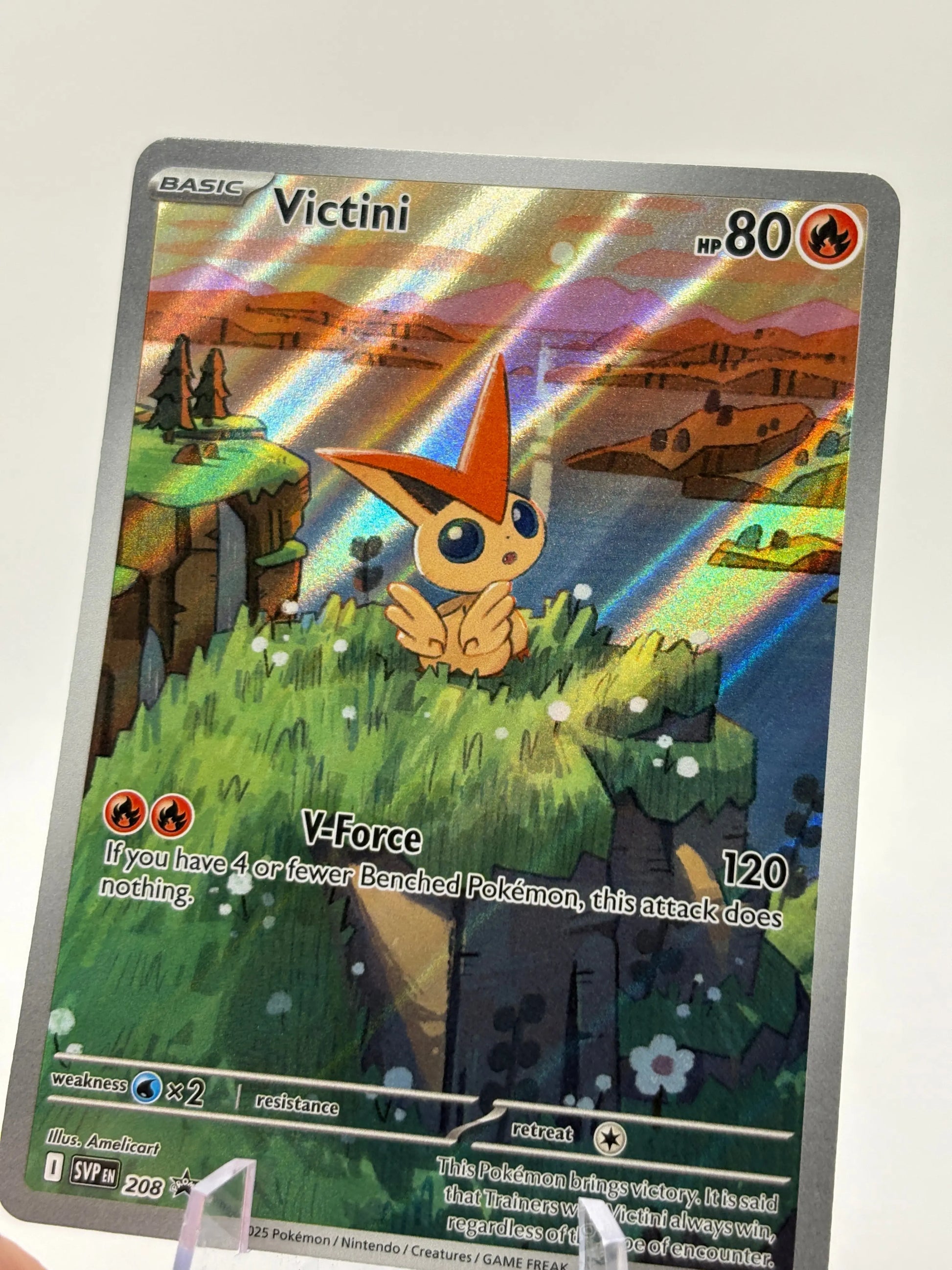 Pokemon TCG SVP Promos - Victini SVP208 Black Star Promo Illustration Rare NM FRENLY BRICKS - Open 7 Days