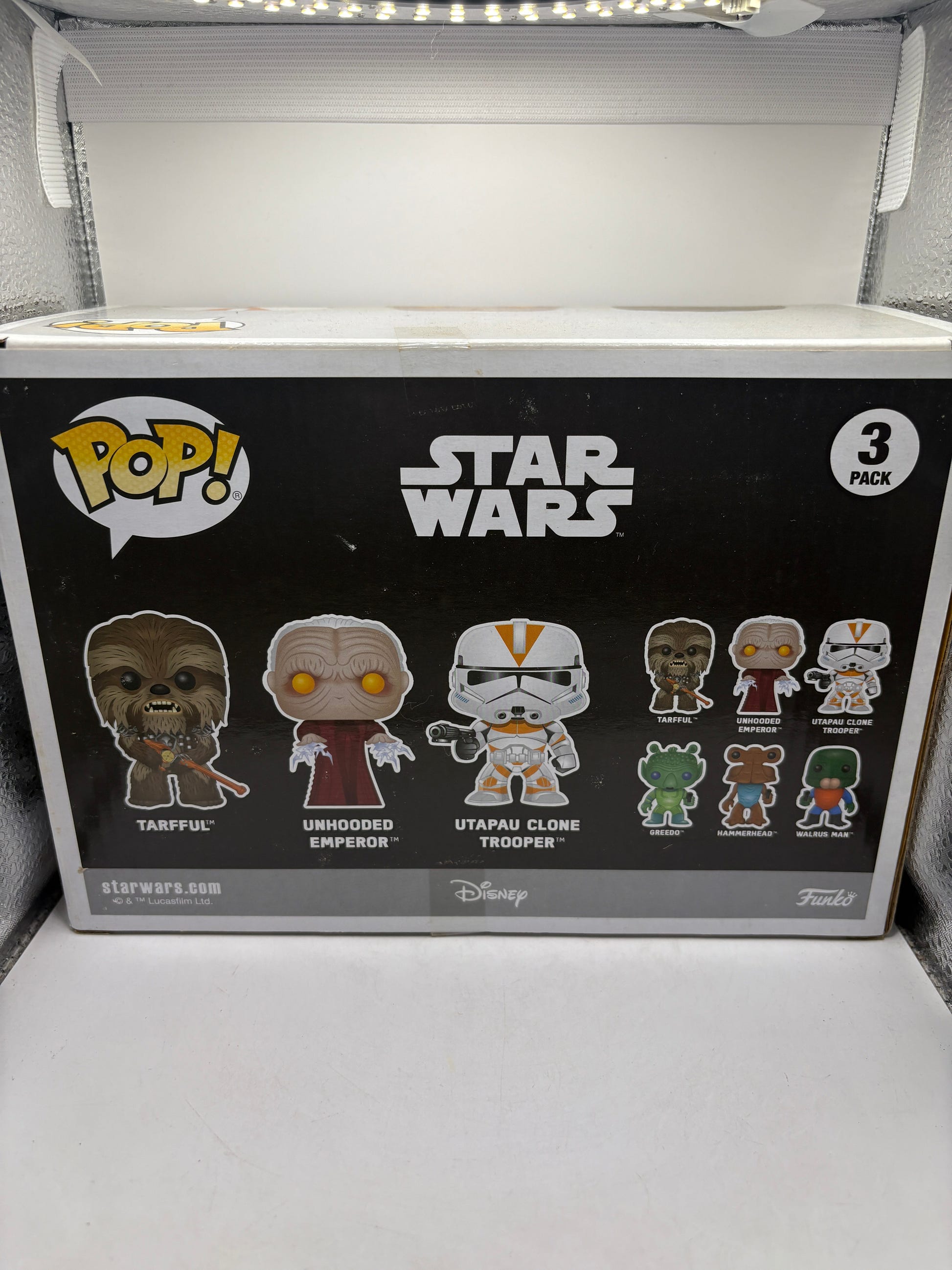 Funko POP! Star Wars 3-Pack Tarfful Unhooded Emperor Utapau Clone Trooper, photo 4 image 4