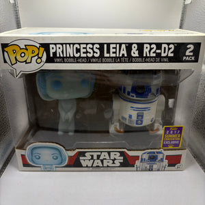 Funko POP! Princess Leia & R2-D2 2 Pack 2017 Summer Convention FRENLY BRICKS - Open 7 Days