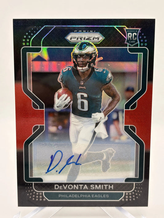 2021 Panini Chronicles Prizm #PB-8 Devonta Smith Black Red Auto /99 Rookie FRENLY BRICKS - Open 7 Days