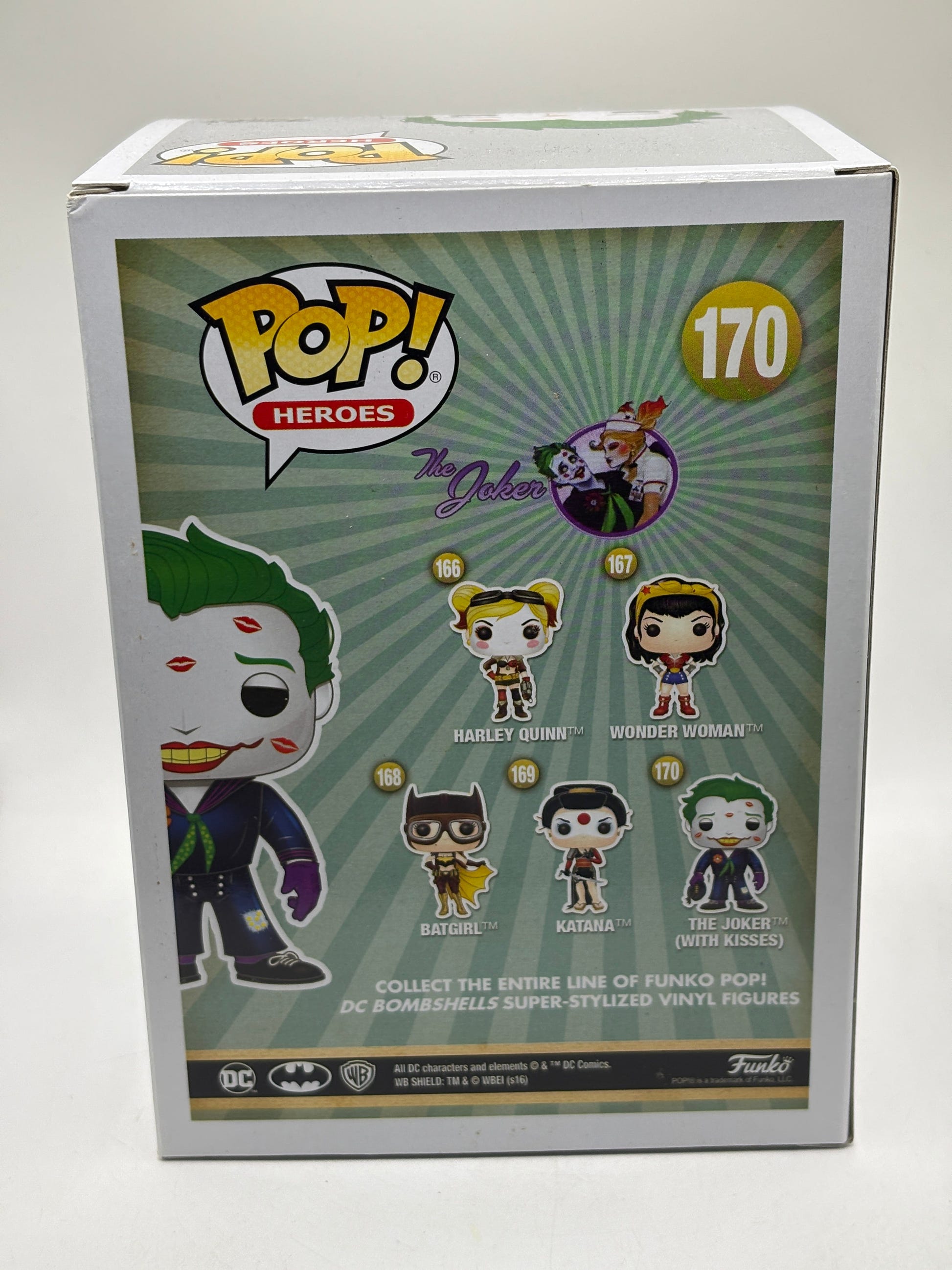 Funko POP! Heroes DC Bombshells #170 The Joker with Kisses Chase Hot Topic, photo 3 image 3