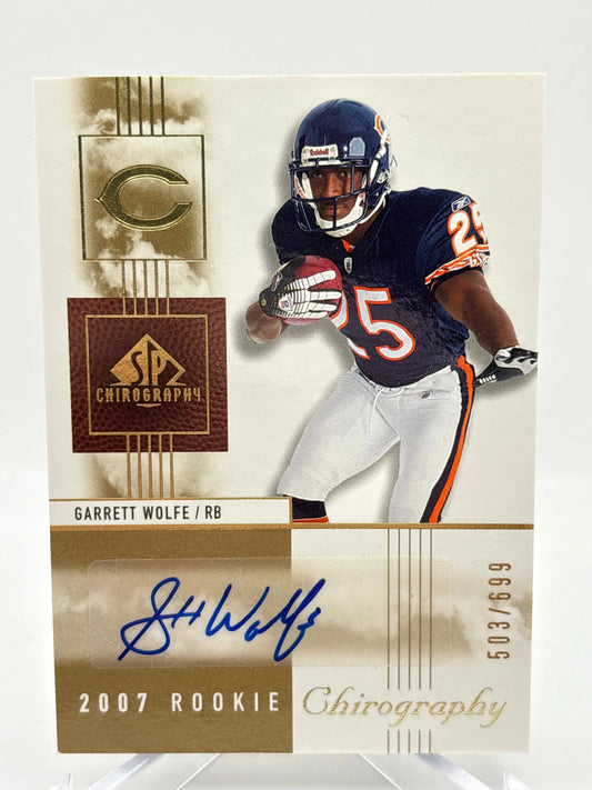 2007 SP Chirography Football #121 Garrett Wolfe Auto /699 FRENLY BRICKS - Open 7 Days