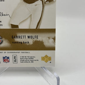 2007 SP Chirography Football #121 Garrett Wolfe Auto /699 FRENLY BRICKS - Open 7 Days
